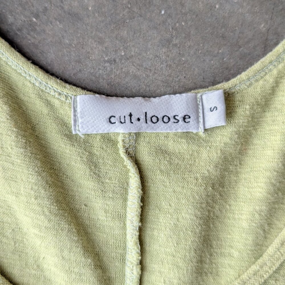 Vintage Cut Loose Pastel Green Linen Blend Sleeveless Mini Dress small - Picture 6 of 8